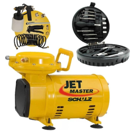 Compressor Ar Direto com Kit Jet Master + Kit De Ferramentas - 110V na Casas Bahia