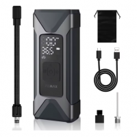 Compressor Portátil Para Pneu De Carro, Moto E Bicicleta Com 160PSI, 7500mAh, 4 Bicos E Painel De LED na Aliexpress