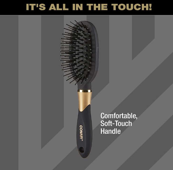 Conair Escova de cabelo Velvet Touch, tamanho médio – As cores podem variar na Amazon