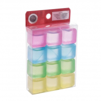 Conjunto 12 Cubos De Gelo Reutilizável De Plástico Colorido 2,5cm - Lyor na Amazon
