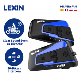 Conjunto 2 Comunicador para Capacete Lexin B4FM-X Bluetooth na Aliexpress