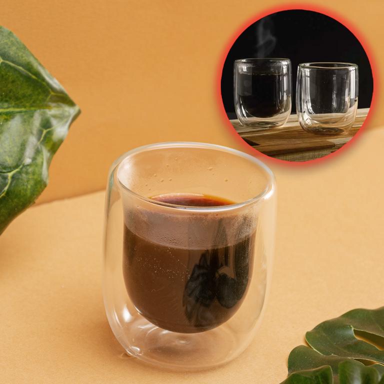Conjunto 2 Copos de Café Parede Dupla de Vidro Borossilicato Resistente a Calor 100ml – Wolff na Amazon