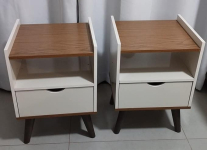 Conjunto 2 Mesa De Cabeceira Madesa Grécia Plus (Off White/Freijó) na Amazon