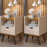 Conjunto 2 Mesa De Cabeceira Madesa Grécia Plus (Off White/Freijó) na Amazon