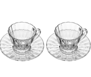 Conjunto 2 xícaras para Chá de Cristal com Pires Radial – LYOR – 180ml na Amazon