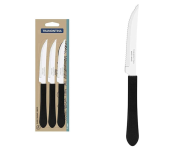 Conjunto 3 Facas Inox, Preto, Tramontina na Amazon