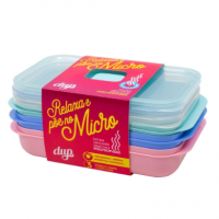 Conjunto 3 Potes Herméticos Com Tampa Microondas 1L Dup na Americanas