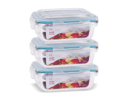 Conjunto 3 Potes Vidro Hermético Marmita Mantimentos – 370ml na Amazon