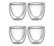 Conjunto 4 Copo Café Parede Dupla Café/chá Vidro Borossilicato na Amazon