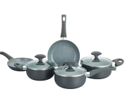 Conjunto 5 Panelas Cerâmica Casa do Chef Tampa de Vidro – Cinza na Casas Bahia