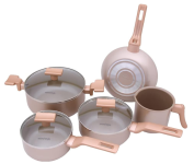 Conjunto 5 Panelas Sartin Cook Estrutura em Alumínio Revestida em Cerâmica, Mimo Style na Amazon