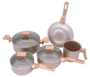 Conjunto 5 Panelas Sartin Cook Estrutura em Alumínio Revestida em Cerâmica Mimo Style na Amazon