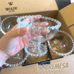 Conjunto 6 Taças de Sobremesa de Cristal Pearl 11cm x 9cm – Wolff na Amazon