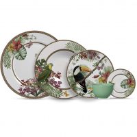 Conjunto Alleanza De 6 Xicaras Chá C/pires Tropicos na Amazon