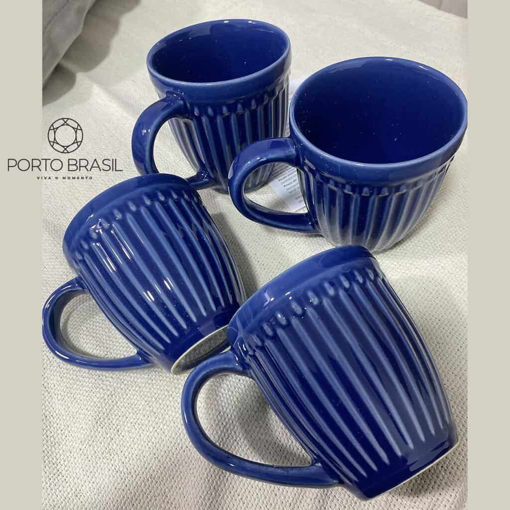 CONJUNTO C/ 4 CANECAS ROMA AZUL NAVY 343 ml na Amazon