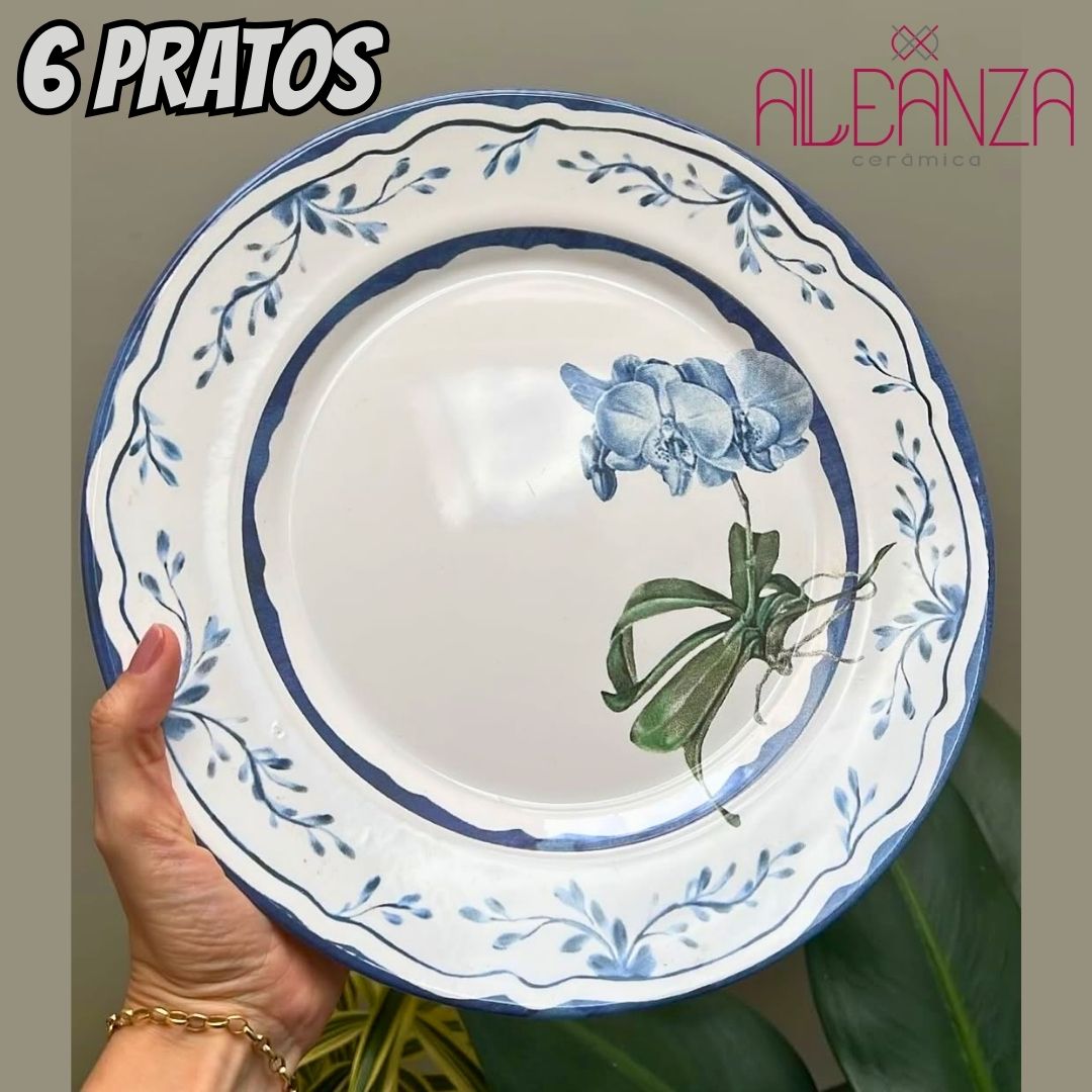 Conjunto C/ 6 Prato Raso Valência na Amazon