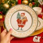 Conjunto C/ 6 Prato Sobremesa Ho Ho Ho na Amazon