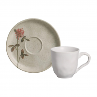 Conjunto C/ 6 Xícaras De Café C/ 6 Pires Bio Stoneware Campestre 120ml na Amazon