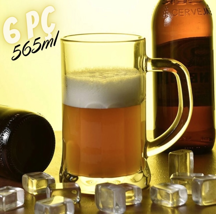 Conjunto Caneca Cerveja e Chopp Frankfurt 565ml 6 peças – Lyor na Americanas