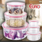 Conjunto com 3 potes Herméticos Redondo Vermelho – PLA3635-VM – Euro Home na Amazon