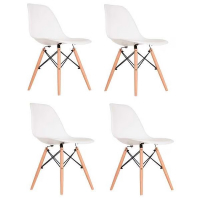 Conjunto Com 4 Cadeiras Charles Eames Branco na Leroy Merlin