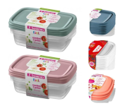 Conjunto com 6 Potes Plásticos Herméticos, Tampa Fácil, 785ml – Sanremo na Amazon