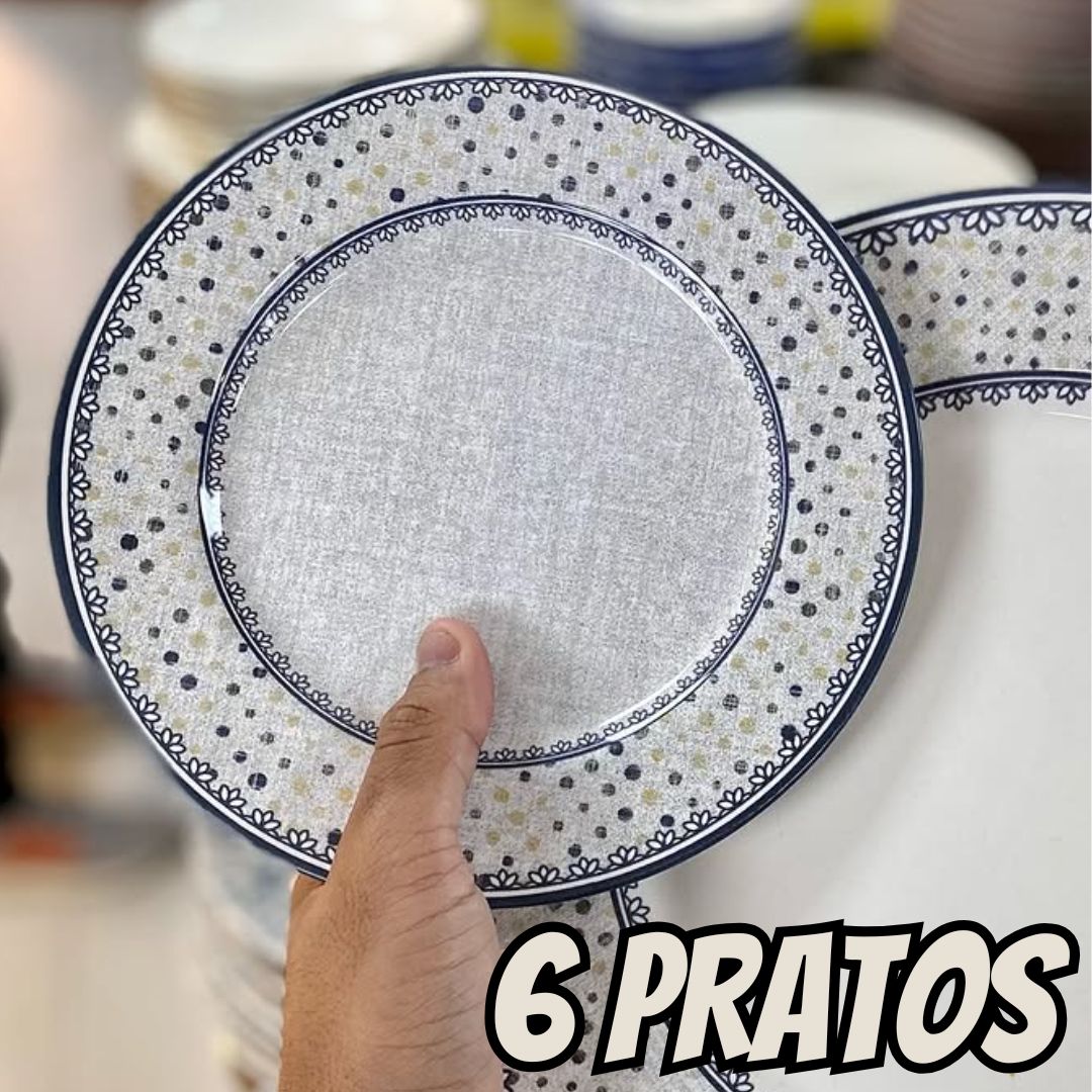 Conjunto com 6 Pratos de Sobremesa Dakota Ø21cm na Amazon