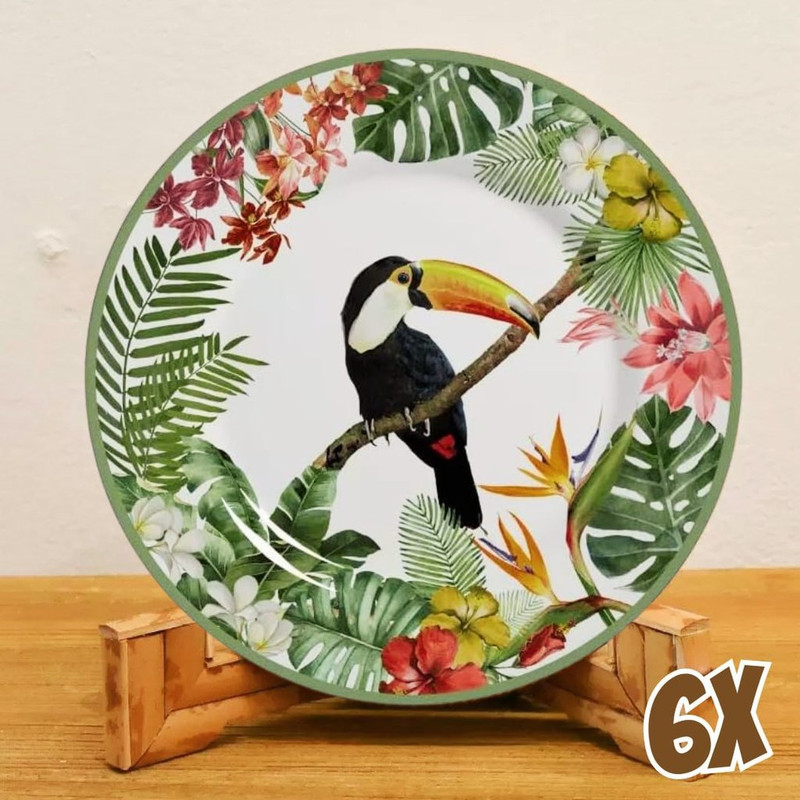 Conjunto com 6 Pratos de Sobremesa Paradiso Ø21cm na Amazon