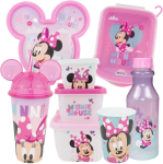 Conjunto Completo Infantil Criança Bebê Disney Minnie Mickey Lancheira Copo Trio Pote Garrafinha (Minnie) #DSB na Amazon