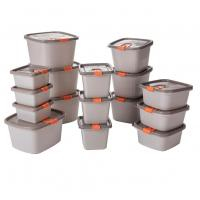 Conjunto De 16 Potes Com Tampa Fixa E Trava, Plasútil na Amazon