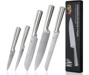 Conjunto de 5 Facas Grandes de Cozinha Zurich Robusto em Aço Inoxidável na Amazon
