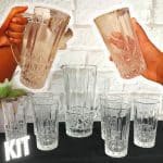 Conjunto de 6 Copos e 1 Jarra de Vidro Sodo-Cálcico Rojemac Transparente na Amazon