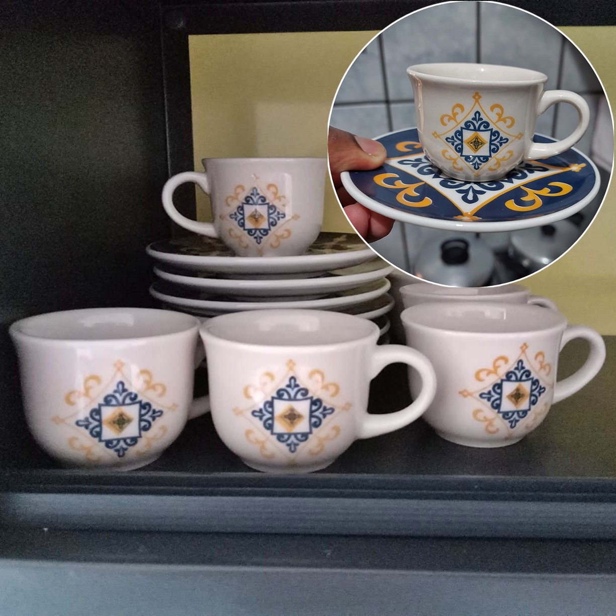 Conjunto De 6 Xícaras Pequenas 65 Ml Com Pires Floreal São Luís – Oxford na Amazon