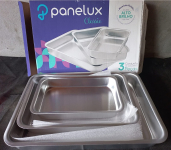 Conjunto de Assadeiras 3 Peças em alumínio Panelux na Amazon