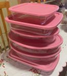 Conjunto de Assadeiras de Vidro com Tampa Marinex 6 Peças na Magazine Luiza