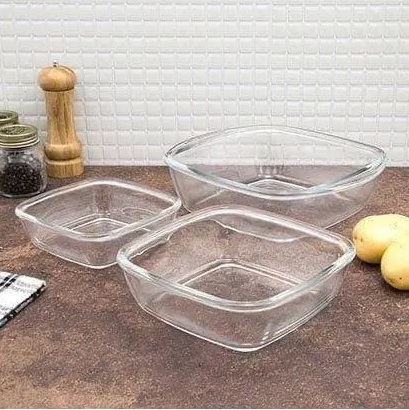 Conjunto de Assadeiras de Vidro Sempre – Quadrado 3 Peças na Magazine Luiza
