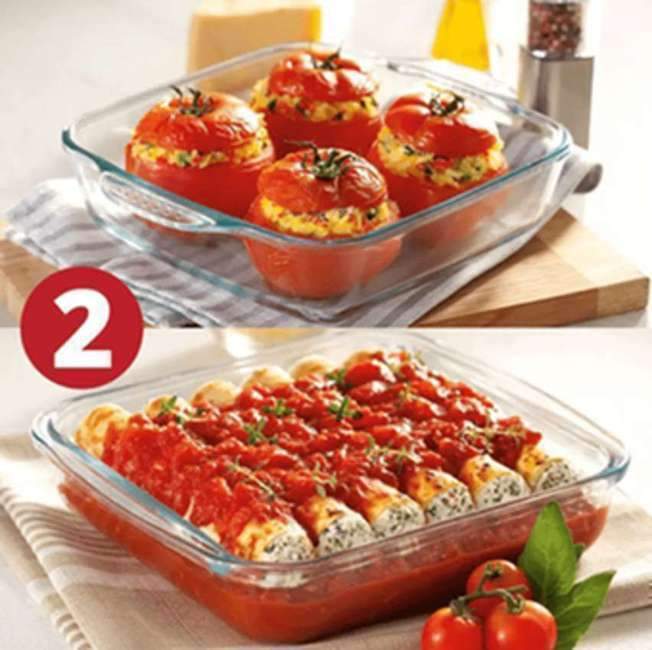 Conjunto de Assadeiras Marinex Quadrado de Vidro 2 Peças Com Alça 15220200943957 na Amazon