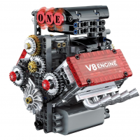 Conjunto De Blocos De Montar Motor V8 - Modelo Funcional na Amazon