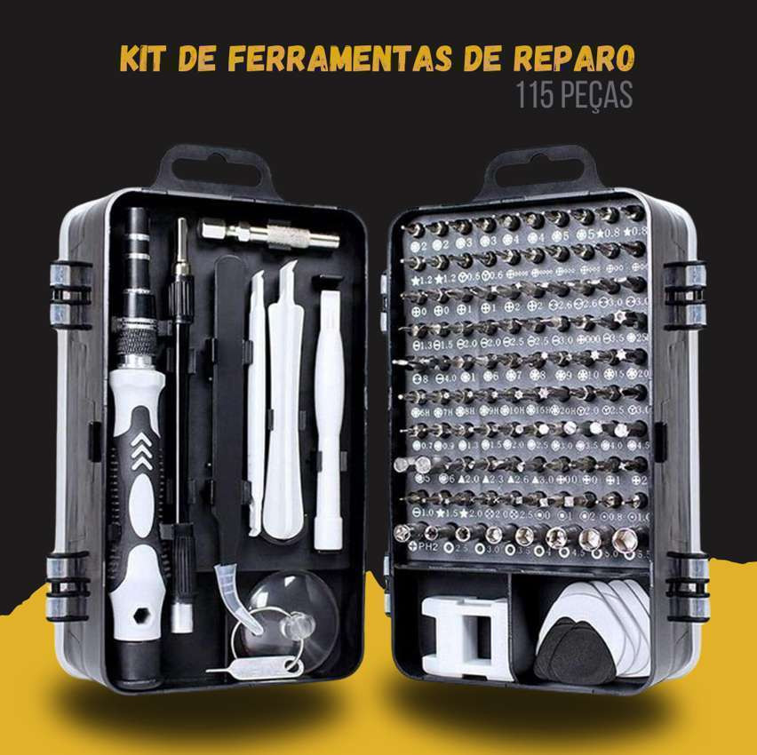 Conjunto de chaves de fenda de precisão 115 em 1 kit de ferramentas de reparo com kit de driver magnético, conjunto de chaves de fenda de precisão eletrônica com bolsa portátil para computador de reparo, telefone celular, PC, iPhone, tablets na Amazon