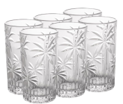Conjunto de Copos Altos de Cristal – Wolff Palm Tree – 6 Peças, Transparente, 360 ml na Amazon