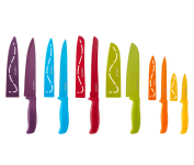 Conjunto de facas de talheres de resina antiaderente Farberware, 12 peças, multicolorido na Amazon
