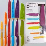 Conjunto de facas de talheres de resina antiaderente Farberware, 12 peças, multicolorido na Amazon