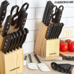 Conjunto de facas e utensílios de cozinha de aço inoxidável de alto carbono Farberware, preto na Amazon
