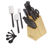 Conjunto de facas e utensílios de cozinha de aço inoxidável de alto carbono Farberware, preto na Amazon