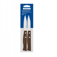 Conjunto De Facas Para Legumes E Frutas Tramontina Tradicional Com Lâminas Em Aço Inox E Cabos De Madeira Natural 02 Peças na Amazon