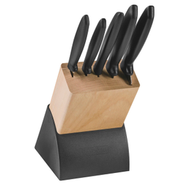 Conjunto de Facas Tramontina Plenus em Inox e Polipropileno com Cepo – 6 Peças na Ponto