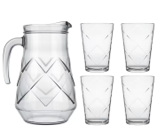 Conjunto de Jarra e Copos Nadir Maracatu em Vidro – 5 Peças na Casas Bahia