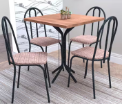 Conjunto de Mesa e 4 Cadeiras Thais Artefamol – Marrom Cacau na Casas Bahia