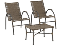 Conjunto de Mesa para Área Externa Ferro – com 2 Cadeiras Famais Onix na Magazine Luiza