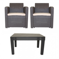 Conjunto De Mesa Para Área Externa Polipropileno - Com 2 Cadeiras CJR-PT1 Otello na Magazine Luiza